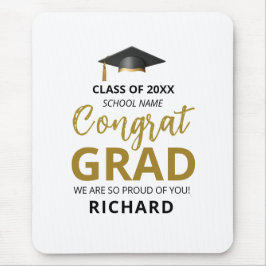 Alfombrilla De Ratón Oro y Negro | Regalo personalizado de graduación m