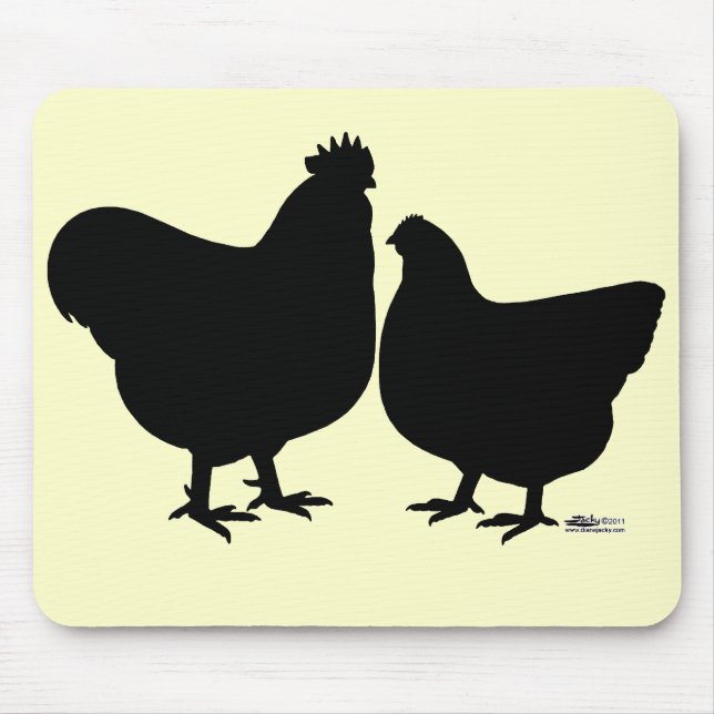 Alfombrilla De Ratón Orpington Silhouette (Frente)