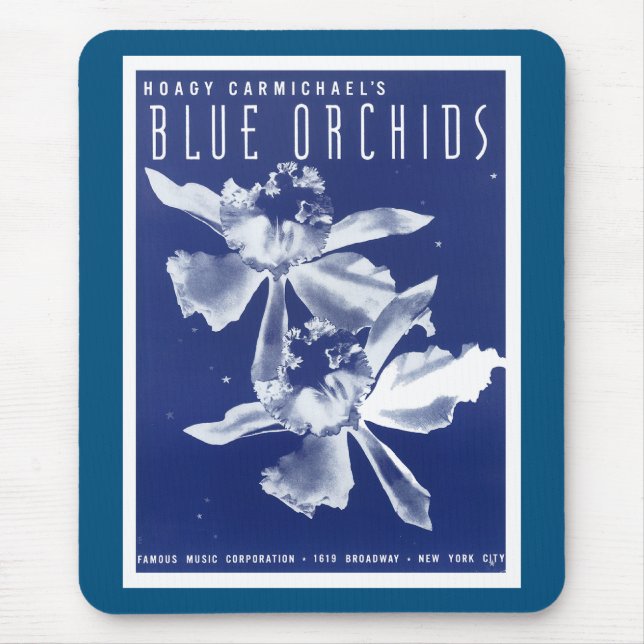 Alfombrilla De Ratón "Orquidas azules" de Hoagy Carmichael (Frente)