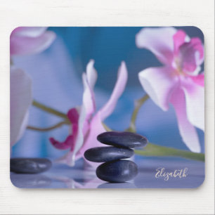 Alfombrilla De Ratón Orquídea Hermosa, Piedras Zen