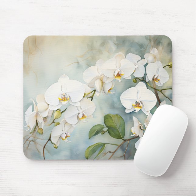 Alfombrilla De Ratón Orquídeas (Con ratón)