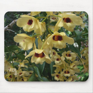 Alfombrilla De Ratón Orquídeas Amarillas y Marrones Elegante Floral