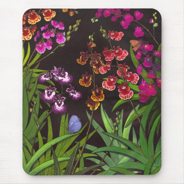 Alfombrilla De Ratón Orquídeas equitantes Mousepad de Oncidium Tolumnia (Frente)