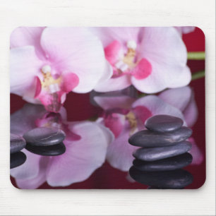 Alfombrilla De Ratón Orquídeas y Spa Stones Mousepad