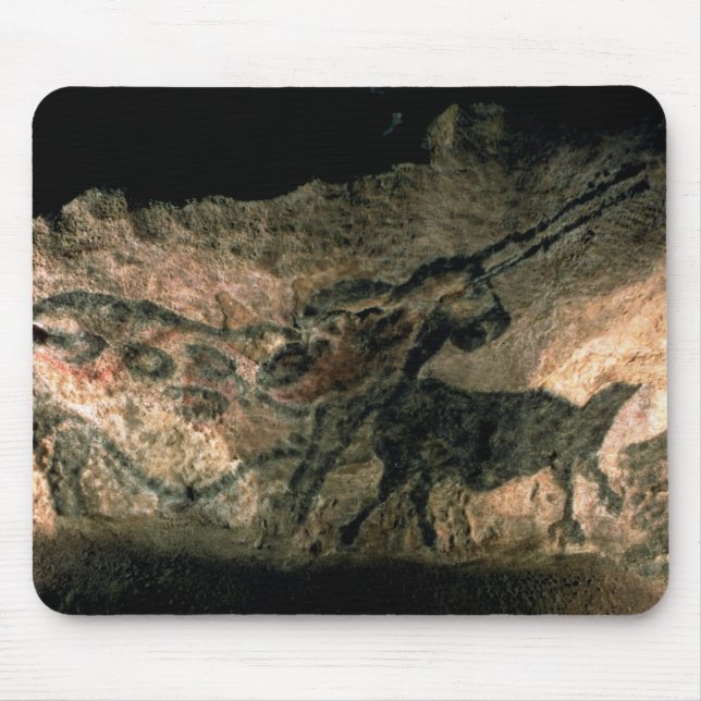 Alfombrilla De Ratón Oscile la pintura de un animal de cuernos, c.17000 (Frente)