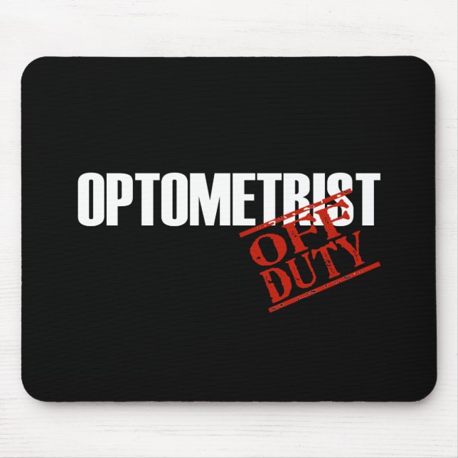 ALFOMBRILLA DE RATÓN OSCURIDAD FUERA DE SERVICIO DEL OPTOMETRISTA (Frente)