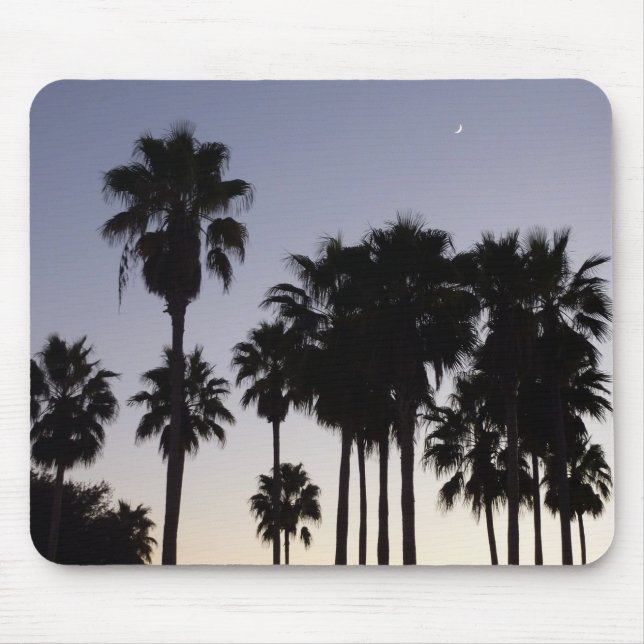 Alfombrilla De Ratón Oscuro con la escena tropical de palmeras (Frente)