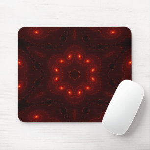 Alfombrilla De Ratón Oscuro Red Burgundy Gothic Lace Snowflake