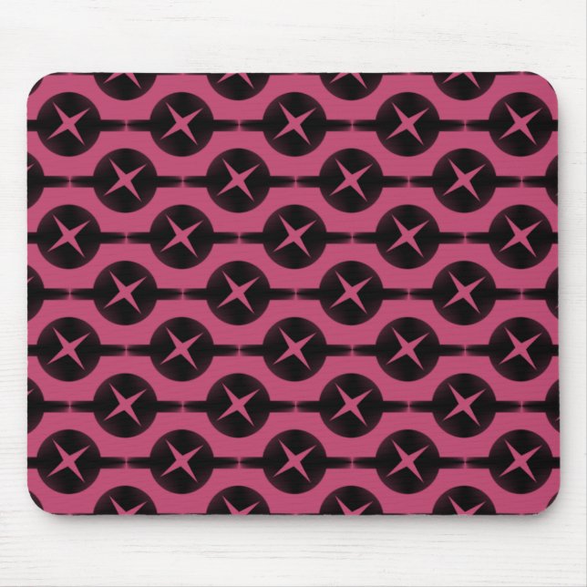 Alfombrilla De Ratón Oscuro Rosa Poco Frecuentes Círculos Mousepad (Frente)