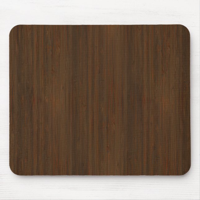 Alfombrilla De Ratón Oscuro Walnut Brown Bamboo Madera Grain Look (Frente)