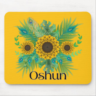 Alfombrilla De Ratón Oshun Goddess Sunflowers