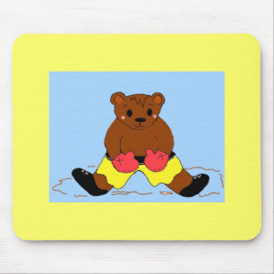 Alfombrilla De Ratón Oso Boxeador