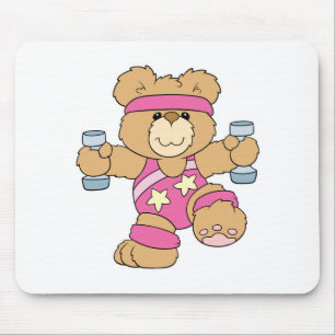 Alfombrilla De Ratón Oso de ejercicio fitness lindo