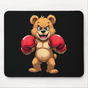 Alfombrilla De Ratón Oso de Hip Hop Boxeo Kickboxing 
