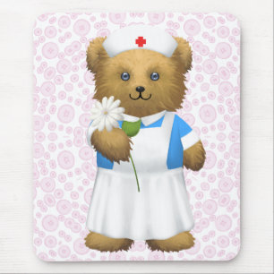 Alfombrilla De Ratón Oso de la enfermera - oso de peluche