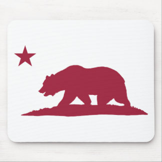 Alfombrilla De Ratón Oso de la república de California - rojo