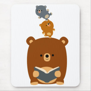 Alfombrilla De Ratón Oso de lectura Personalizado y cubos lindo Mousepa