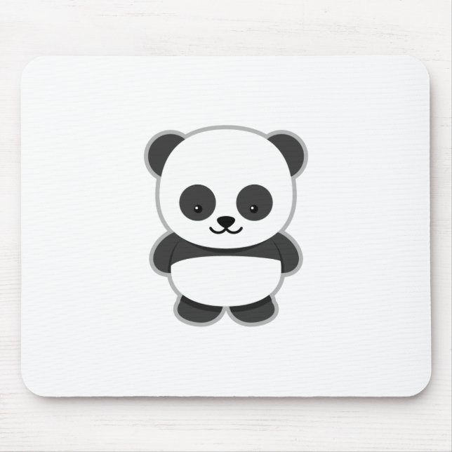 Alfombrilla De Ratón Oso de panda lindo (Frente)