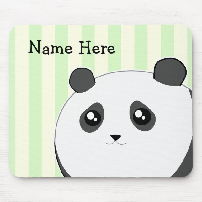 Alfombrilla De Ratón Oso de panda rechoncho lindo de Kawaii (Frente)