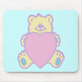 Alfombrilla De Ratón Oso de peluche adorable corazón de amor