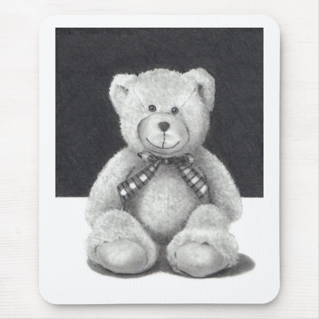 Alfombrilla De Ratón Oso de peluche en lápiz (Frente)