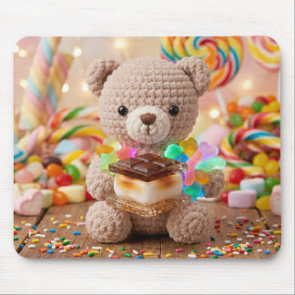 Alfombrilla De Ratón Oso de peluche tejido con fantasía de S'more