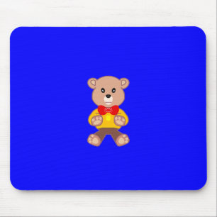 Alfombrilla De Ratón Oso de Teddy lindo en Mousepad azul