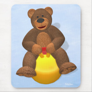 Alfombrilla De Ratón Oso Dinky en la bola de hop