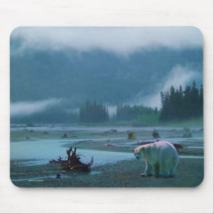 Alfombrilla De Ratón Oso Espiritual Raro y Río Misty BC
