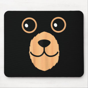 Alfombrilla De Ratón Oso Face Halloween Disstume Oso Marrón Niños Anima