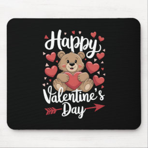 Alfombrilla De Ratón Oso Feliz Día de San Valentín Corazón Parejas Lind