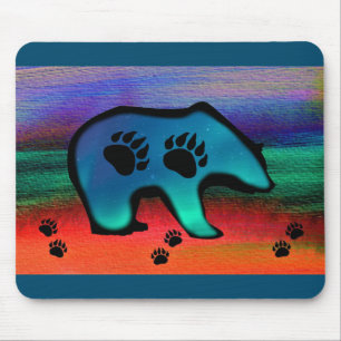 Alfombrilla De Ratón Oso Oso de Espíritu de Luces del Norte