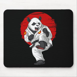 Alfombrilla De Ratón Oso Panda Karate Kickboxing Muay Thai Arte Marcial