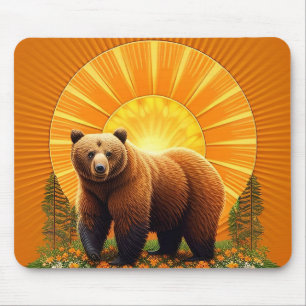 Alfombrilla De Ratón Oso Pardo Majestuoso