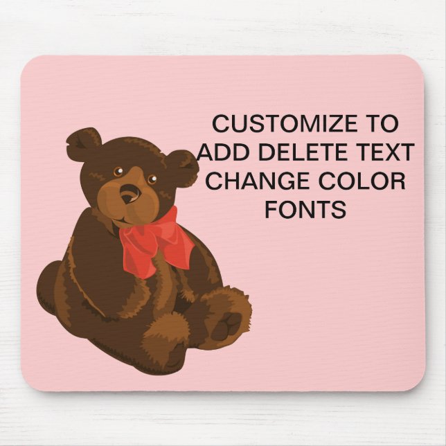 Alfombrilla De Ratón Oso personalizado (Frente)