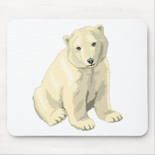 Alfombrilla De Ratón Oso Polar Acurrucable