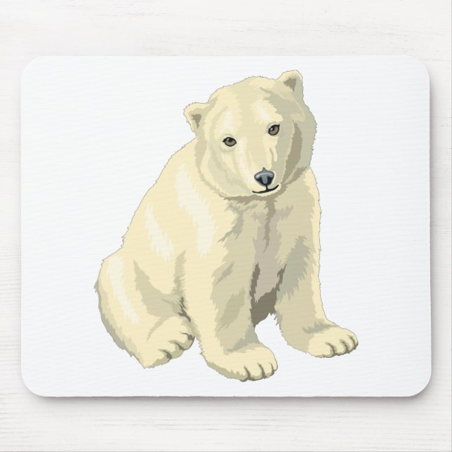 Alfombrilla De Ratón Oso Polar Acurrucable (Frente)