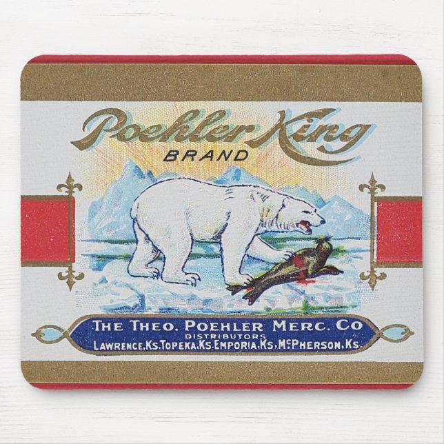 Alfombrilla De Ratón Oso Polar arremetiendo contra comida favorita (Frente)