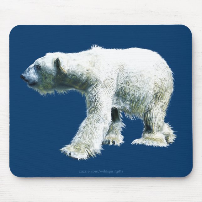 Alfombrilla De Ratón OSO POLAR Caminar por Mousepad de vida silvestre (Frente)