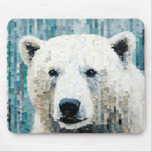 Alfombrilla De Ratón Oso Polar Decoración De Arte Animal Pintar Mosaico