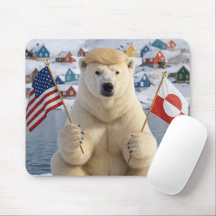 Alfombrilla De Ratón Oso Polar Groenlandés Con Peinado De Trump