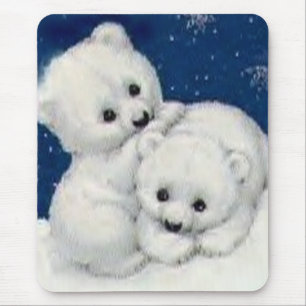 Alfombrilla De Ratón Oso polar lindo Cubs