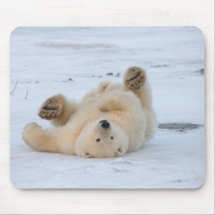 Alfombrilla De Ratón oso polar, Ursus maritimus, cachorro rodando 3