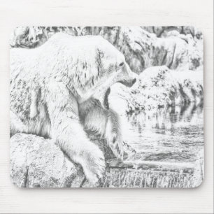 Alfombrilla De Ratón Oso polar y agua
