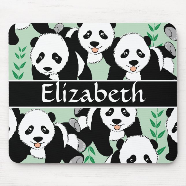 Alfombrilla De Ratón Osos de panda gráficos personalizar (Frente)