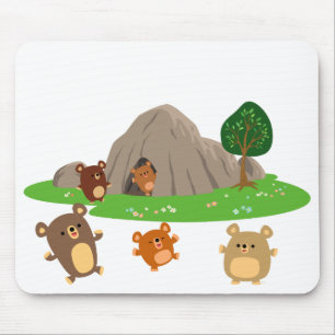 Alfombrilla De Ratón Osos Personalizados cortos en un Mousepad de cueva