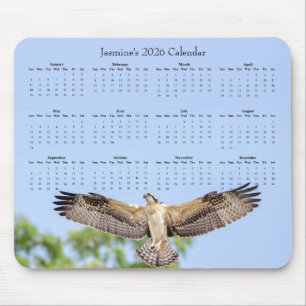 Alfombrilla De Ratón Osprey: Calendario personalizable de todo el año 2