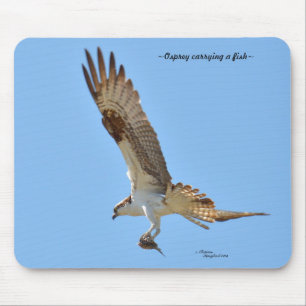 Alfombrilla De Ratón Osprey con peces Mousepad