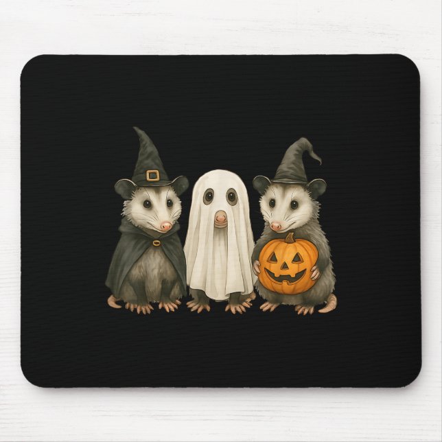 Alfombrilla De Ratón Ossum Halloween Ssum Witch Ghost Pumpkin  (Frente)