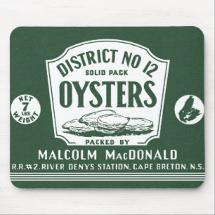 Alfombrilla De Ratón Ostras bretonas Mousepad del cabo retro original